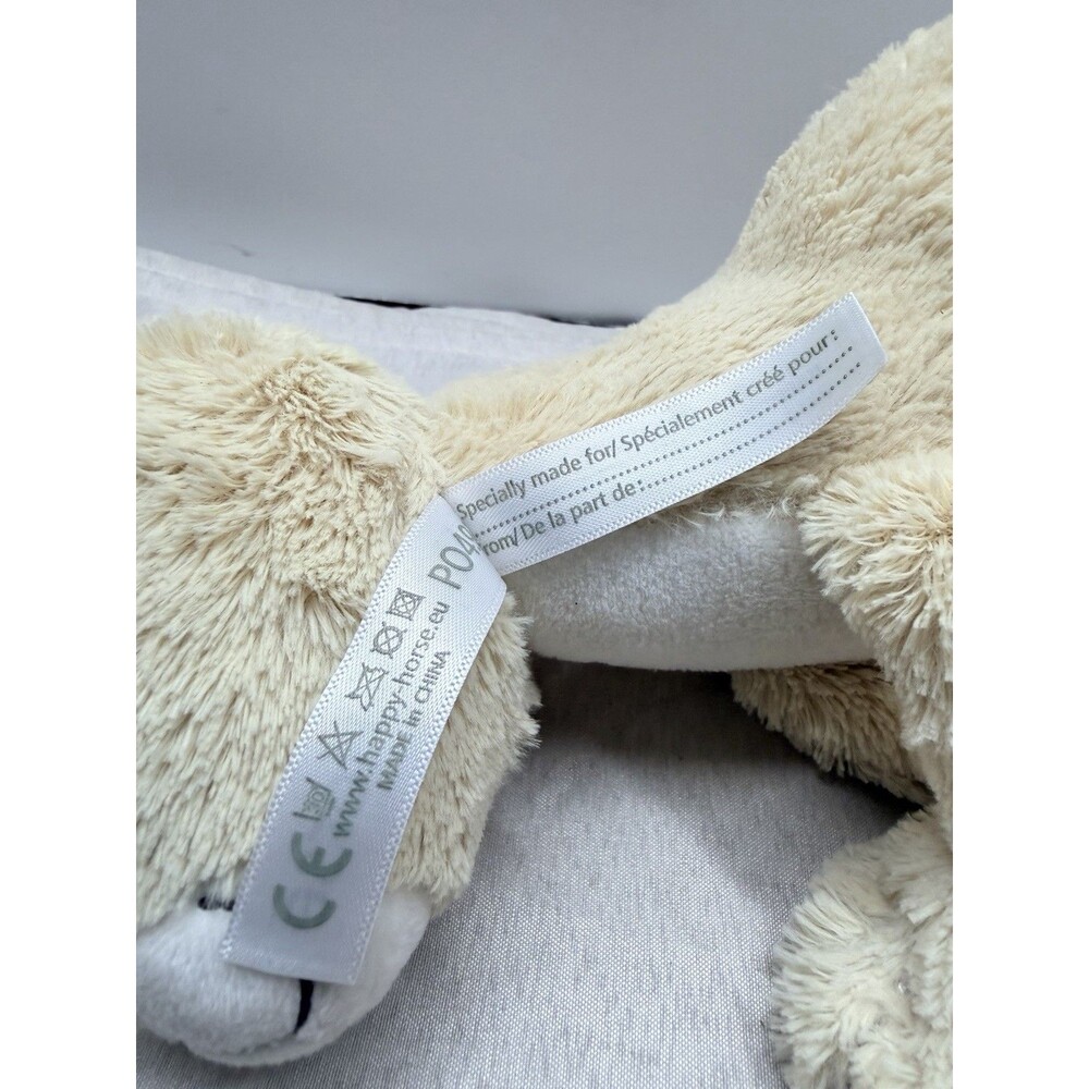 Happy Horse Bunny Rabbit Plush 11” Tan Stuffed Toy Big Feet Sewn Eyes Washable - Picture 10 of 11